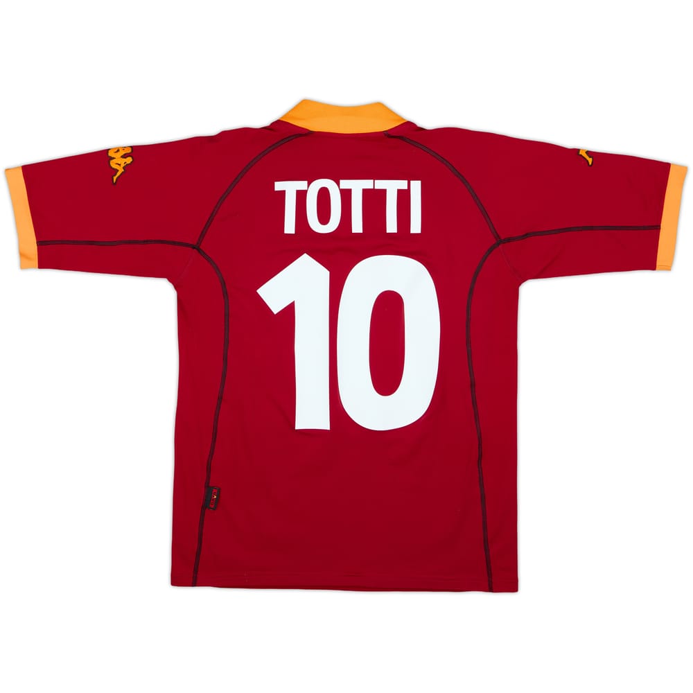 2001-02 Roma Camiseta Local Totti #10 - 7/10 - (M)