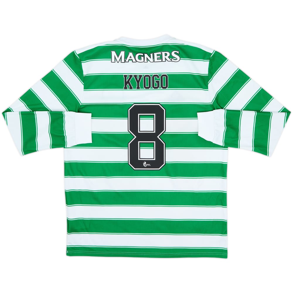 Camiseta de local de manga larga del Celtic 2021-22 Kyogo #8 - 8/10 - (L)