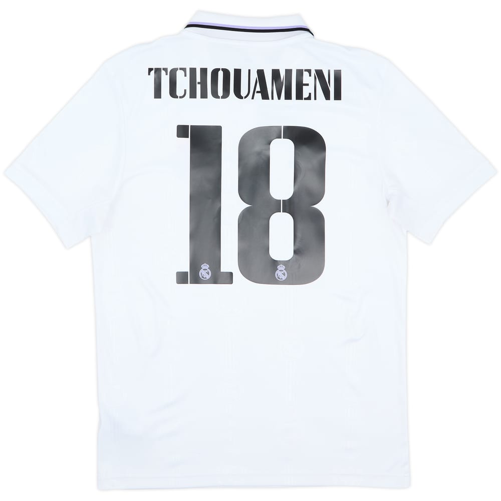 2022-23 Real Madrid Home Shirt Tchouameni #18 - 8/10 - (M)