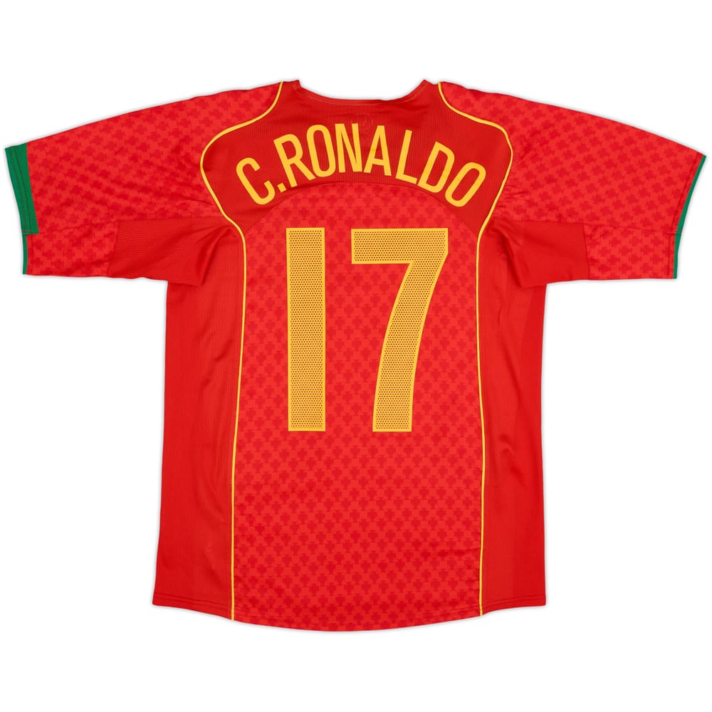 2004-06 Portugal Home Shirt C.Ronaldo #17 - 9/10 - (XL.Boys)