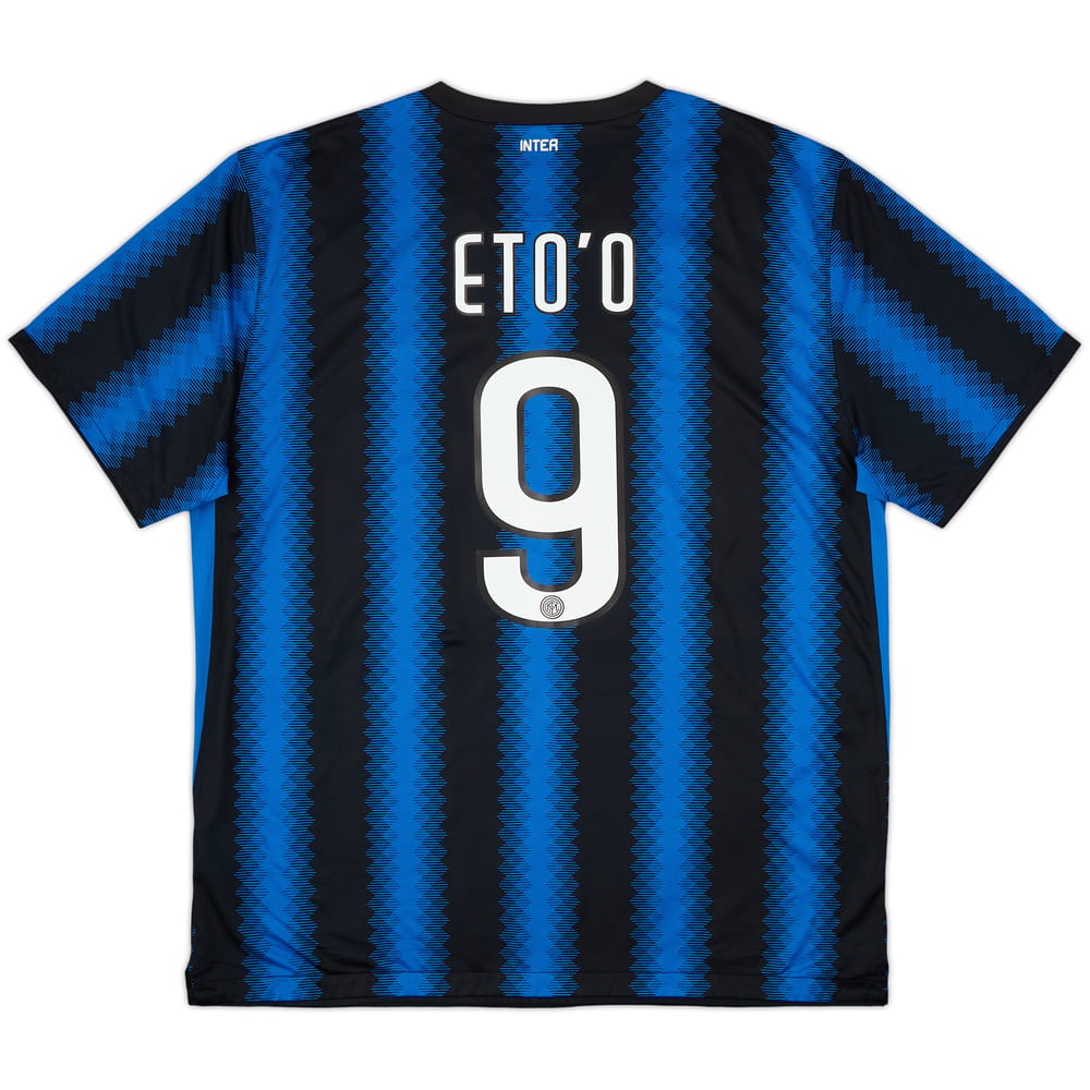2010-11 Inter Milan Home Shirt Eto'o #9 - 8/10 - (XXL)