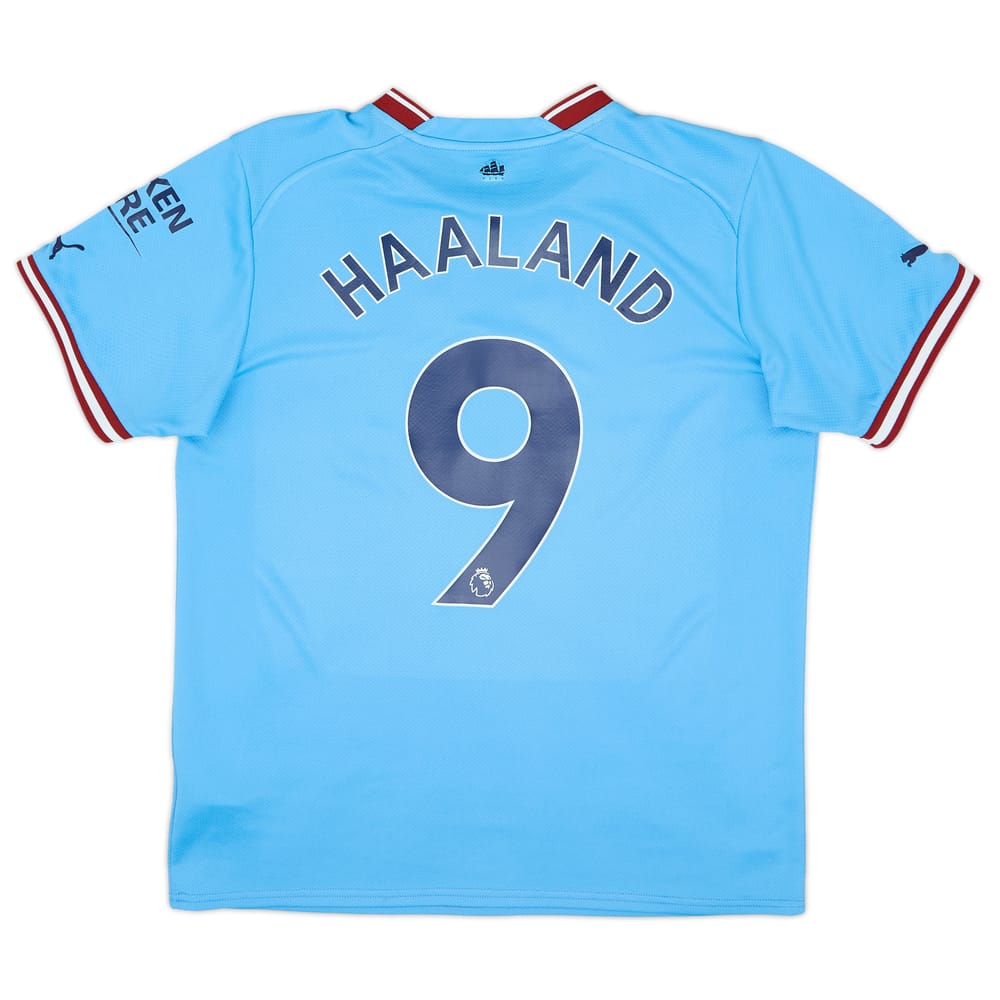 2022-23 Manchester City Home Shirt Haaland #9 - 6/10 - (L)