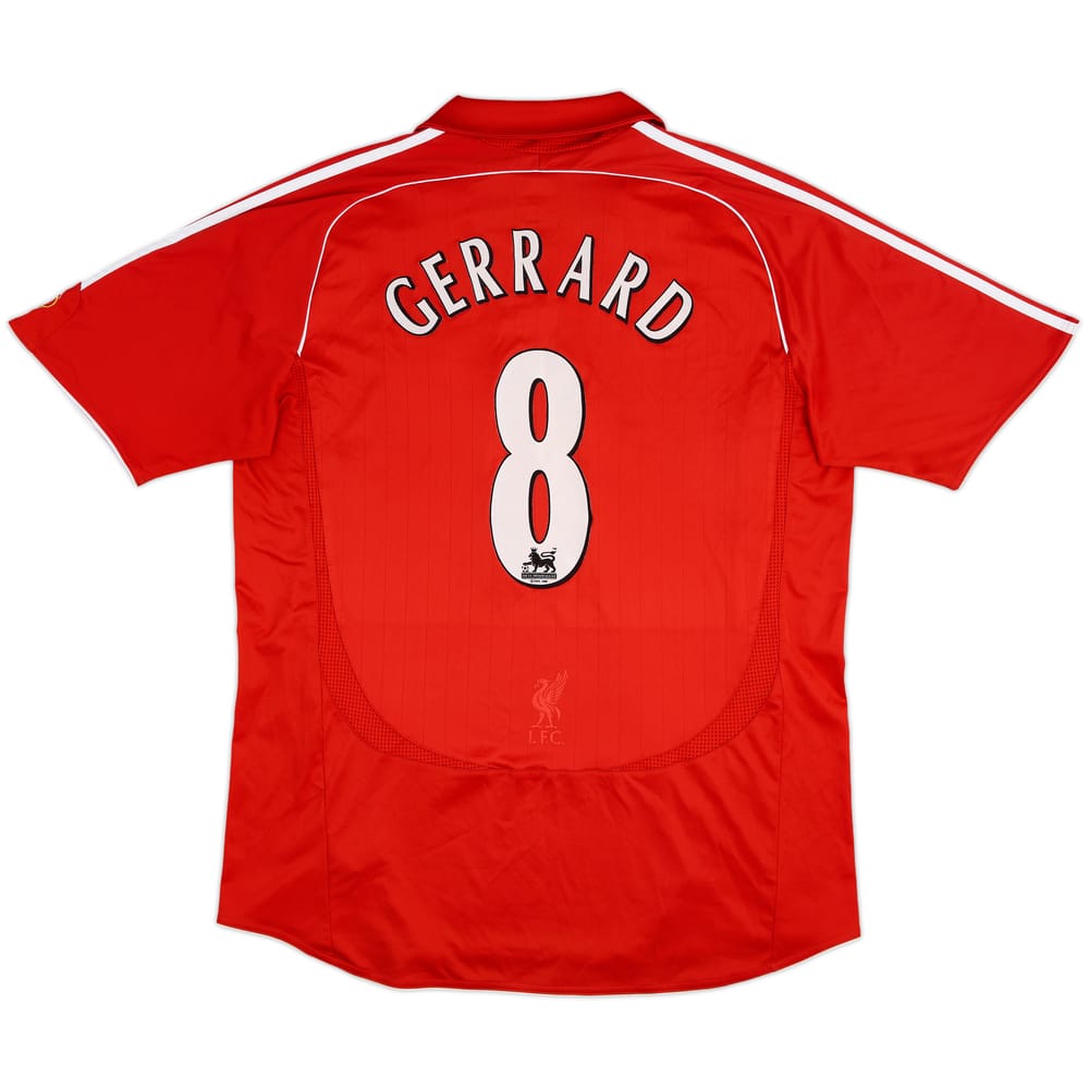 2006-08 Liverpool Home Shirt Gerrard #8 - 7/10 - (XL)