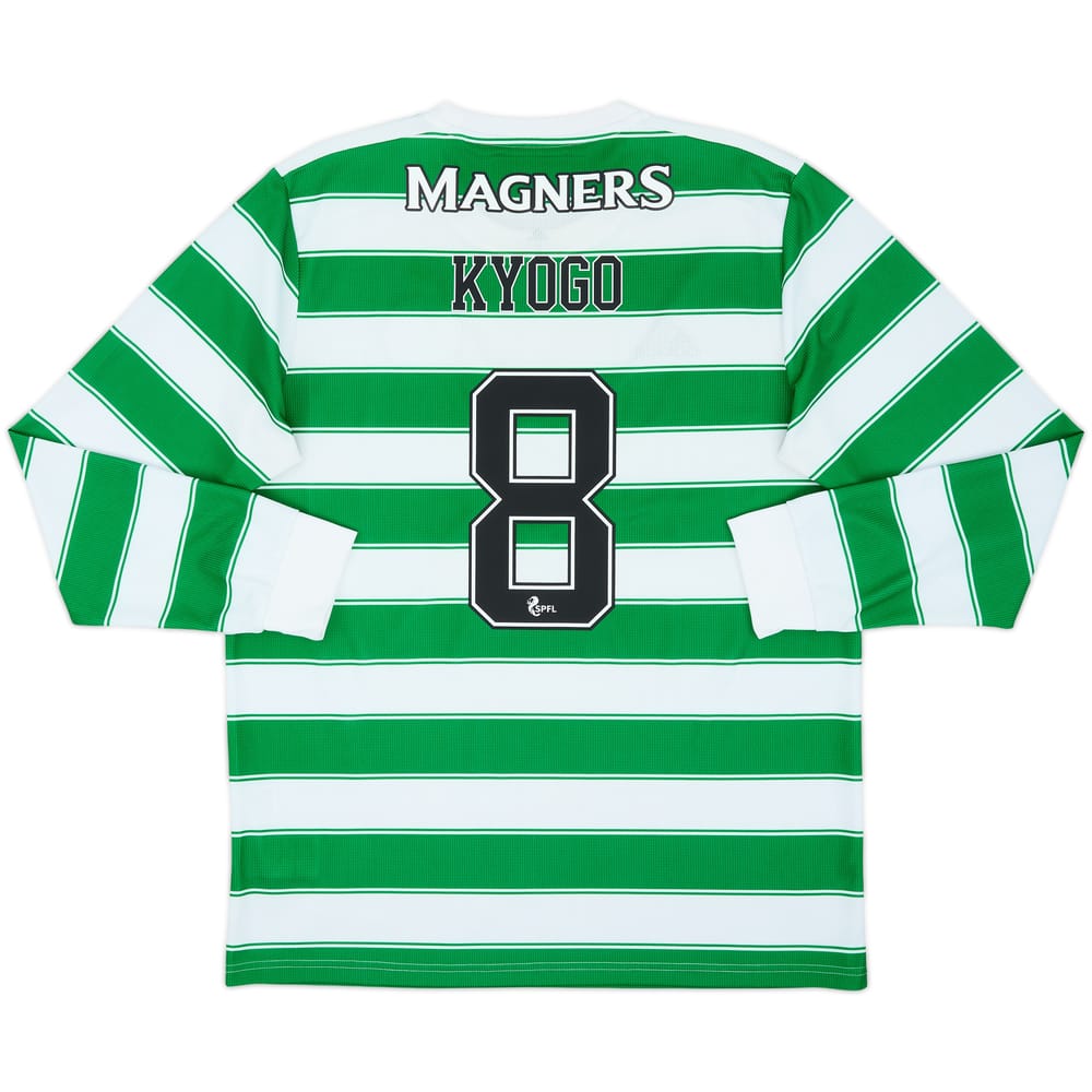 2021-22 Celtic Home L/S Shirt Kyogo #8 - 7/10 - (L)