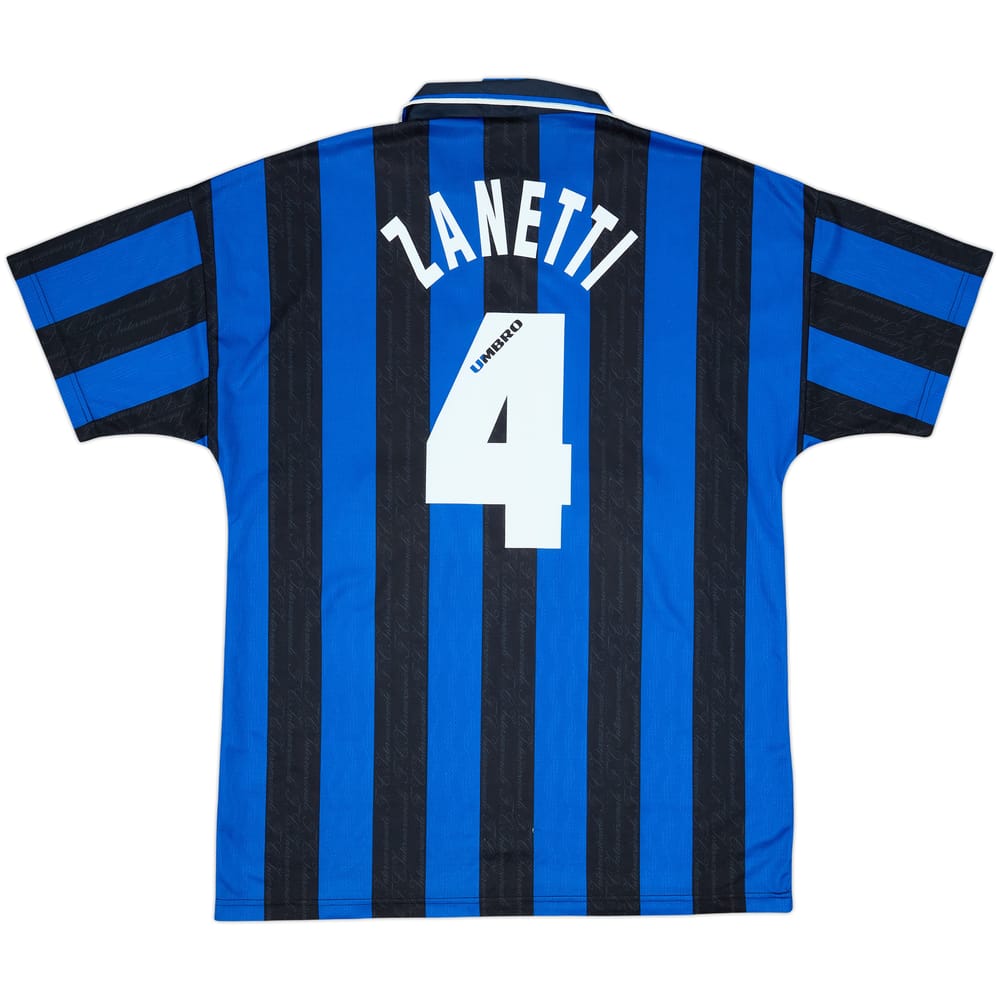 1996-97 Inter Milan Home Shirt Zanetti #4 - 9/10 - (XL)