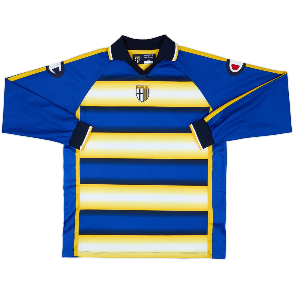 Camiseta juvenil de local versión de jugador de manga larga del Parma 2004-05 #13