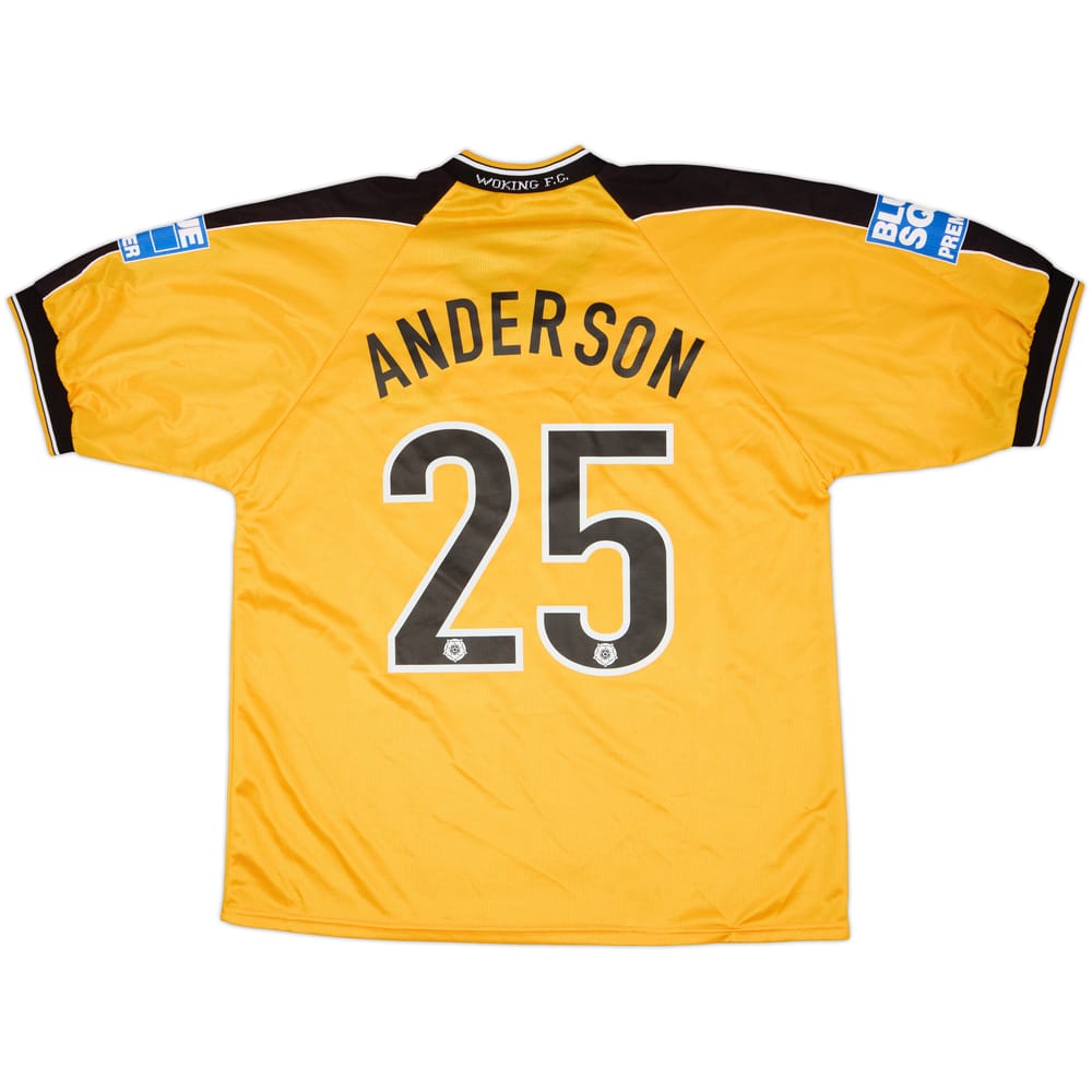 2008-09 Woking Match Issue Third Shirt Anderson #25