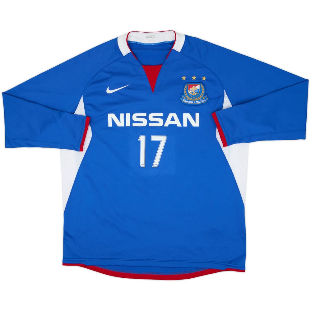 2008-09 Yokohama Marinos Home L/S Shirt #17 - 8/10 - (XL)