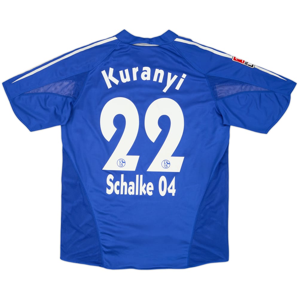 2004-05 Schalke Signed Player Issue Home Shirt Kuranyi #22 - 8/10 - (XL)