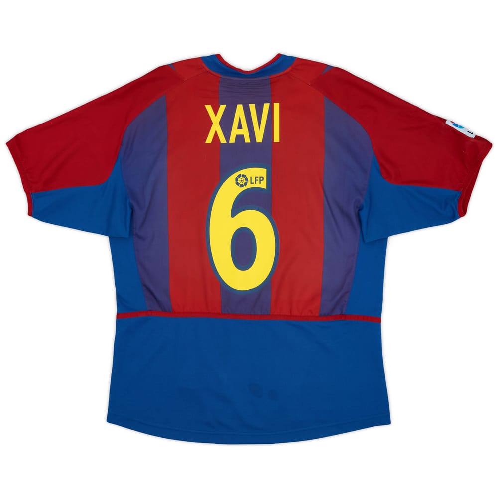 2002-03 Barcelona Home Shirt Xavi #6 - 9/10 - (M)