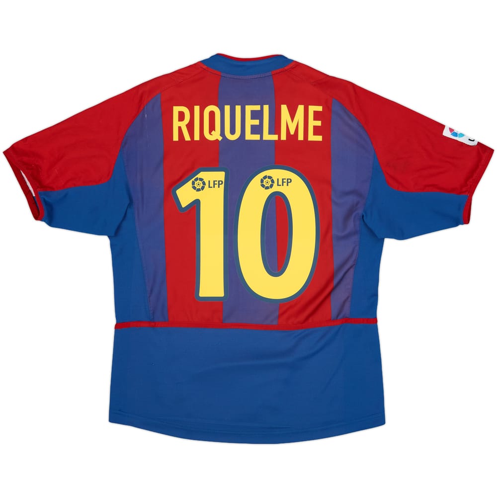 2002-03 Barcelona Home Shirt Riquelme #10 - 7/10 - (S)