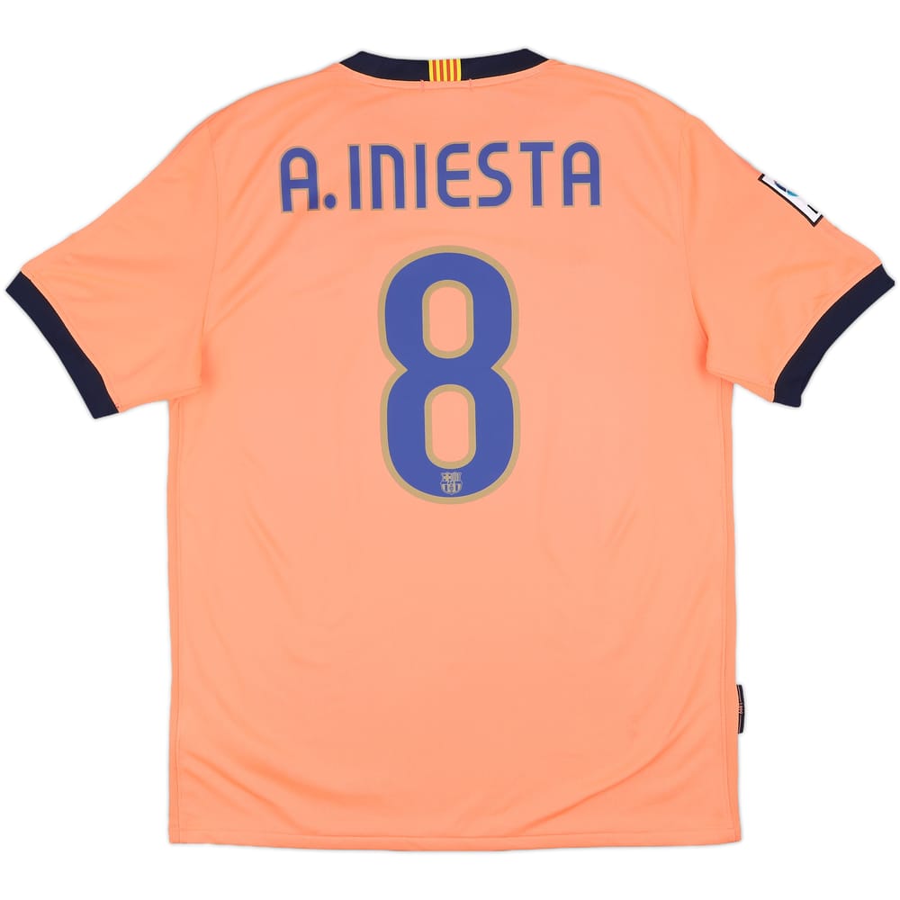 2009-10 Barcelona Away Shirt A.Iniesta #8 - 9/10 - (L)