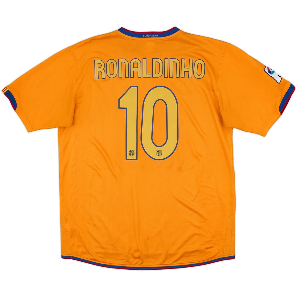 2006-08 Barcelona Away Shirt Ronaldinho #10 - 8/10 - (XL)