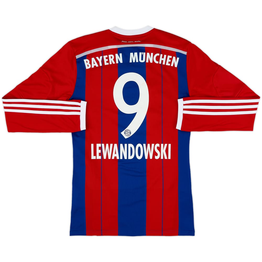 2014-15 Bayern Munich Home L/S Shirt Lewandowski #9 - 7/10 - (S)