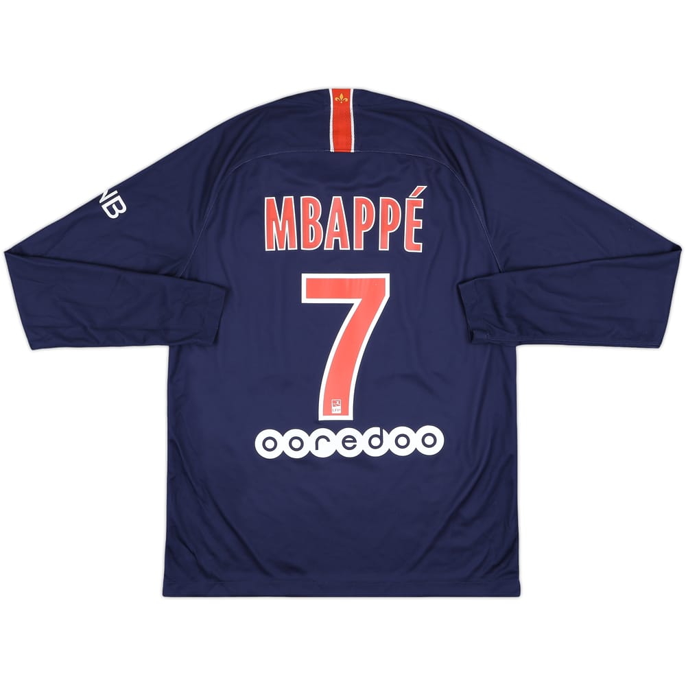 2018-19 Paris Saint-Germain Home L/S Shirt Mbappe #7 - 8/10 - (M)