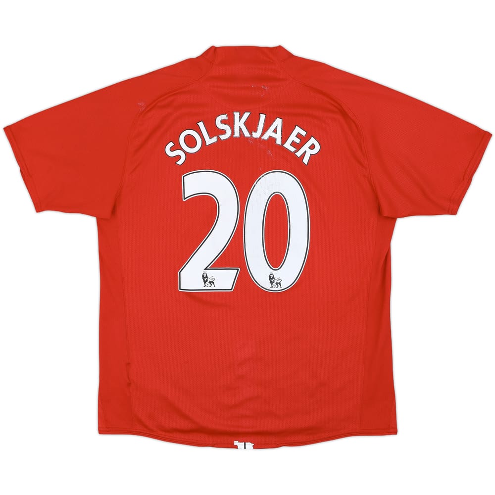 2007-09 Manchester United Home Shirt Solskjaer #20 - 5/10 - (L)