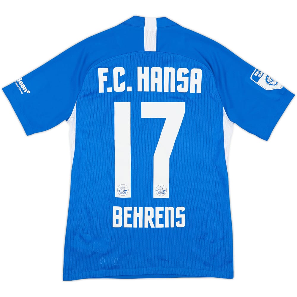 2019-20 Hansa Rostock Home Shirt Behrens #17 - 8/10 - (S)
