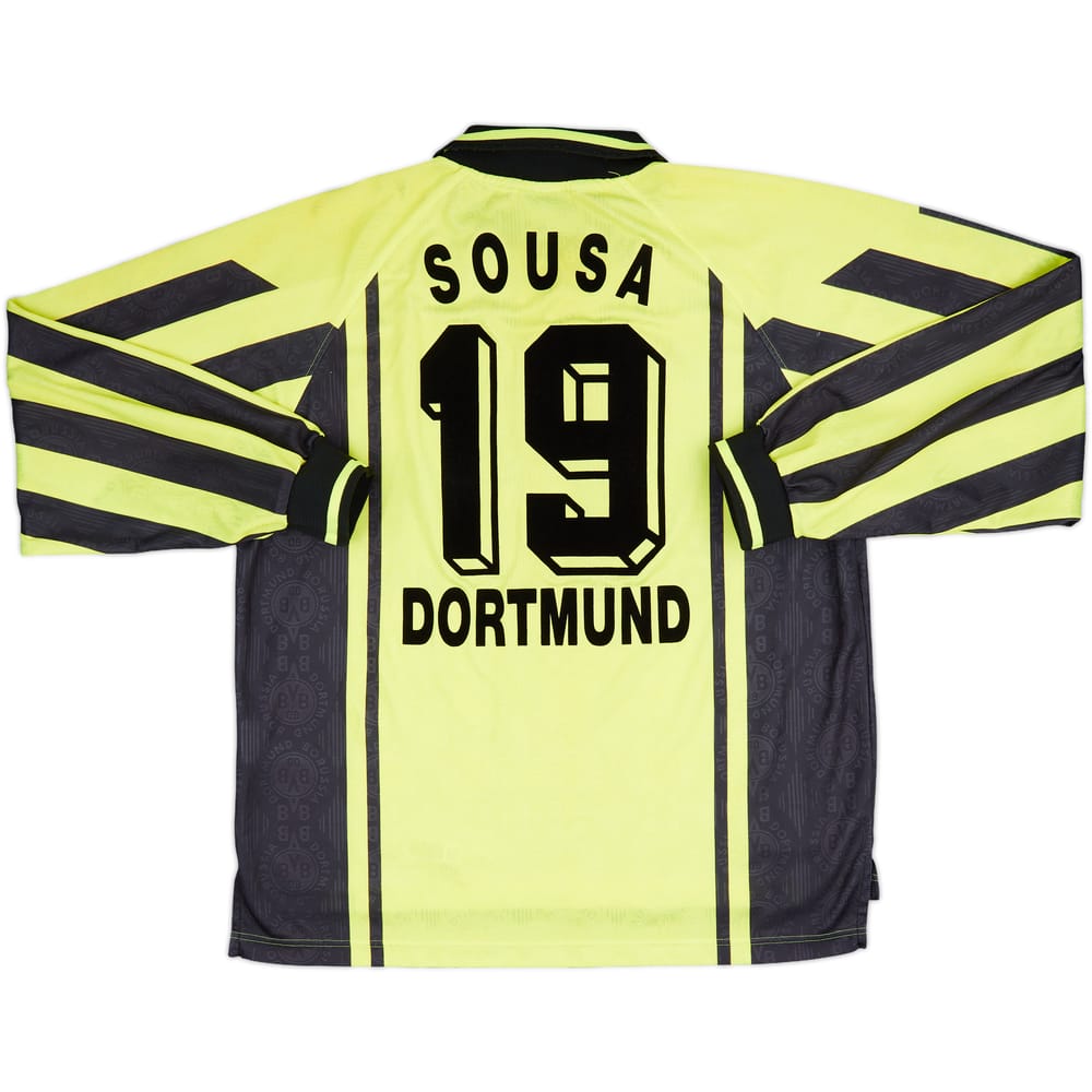 1996-97 Borussia Dortmund Home L/S Shirt Sousa #19 - 9/10 - (XXL)