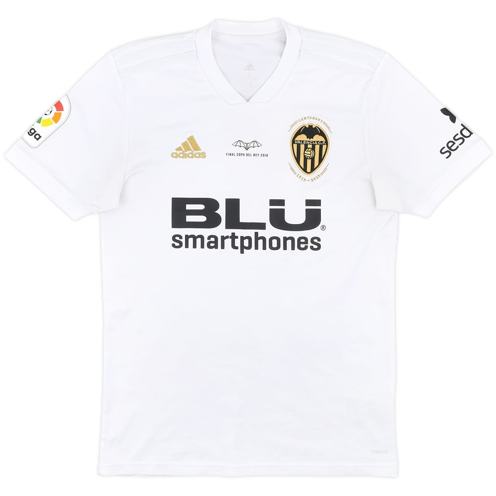 2018-19 Valencia 'Copa Del Rey' Centenary Home Shirt - 6/10 - (S)