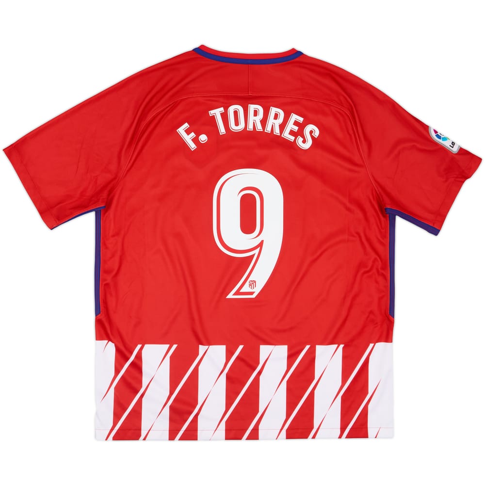 2017-18 Atletico Madrid Home Shirt F.Torres #9 - 10/10 - (XL)