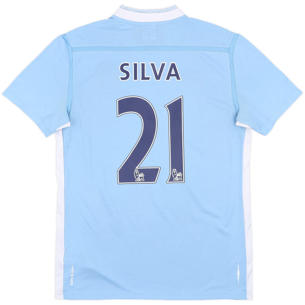 2011-12 Manchester City Home Shirt Silva #21 - 8/10 - (M)