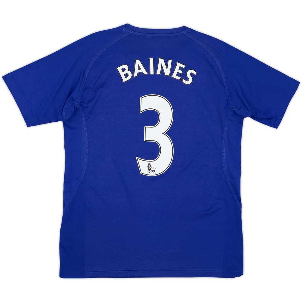 2010-11 Everton Home Shirt Baines #3 - 9/10 - (M)