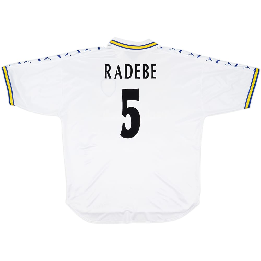 1998-00 Leeds United Home Shirt Radebe #5 - 7/10 - (XXL)