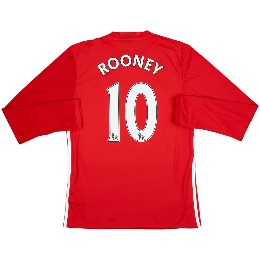 2016-17 Manchester United Home L/S Shirt Rooney #10 (M)
