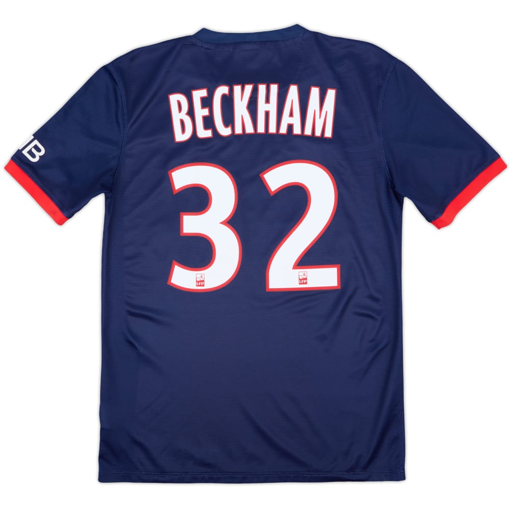 2013-14 Paris Saint-Germain Home Shirt Beckham #32 - 7/10 - (S)