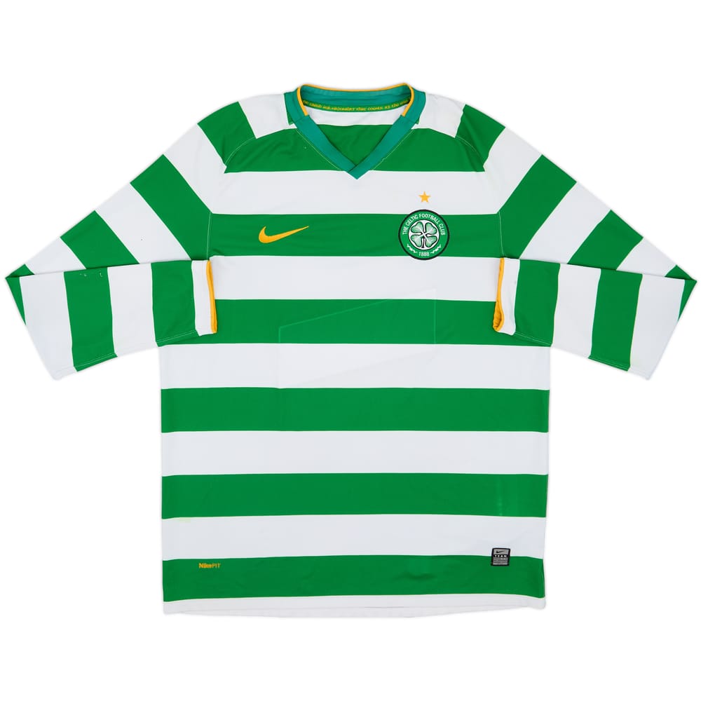 2008-10 Celtic Home L/S Shirt - 4/10 - (XL)