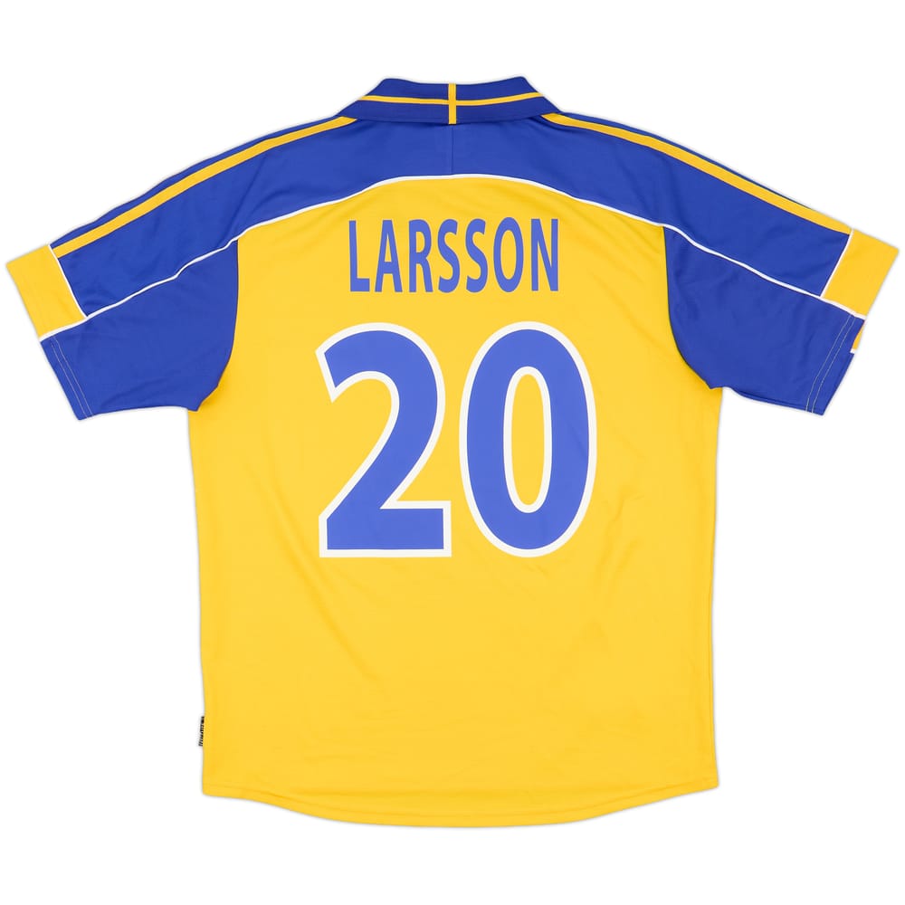 2000-02 Sweden Home Shirt Larsson #20 - 8/10 - (L)