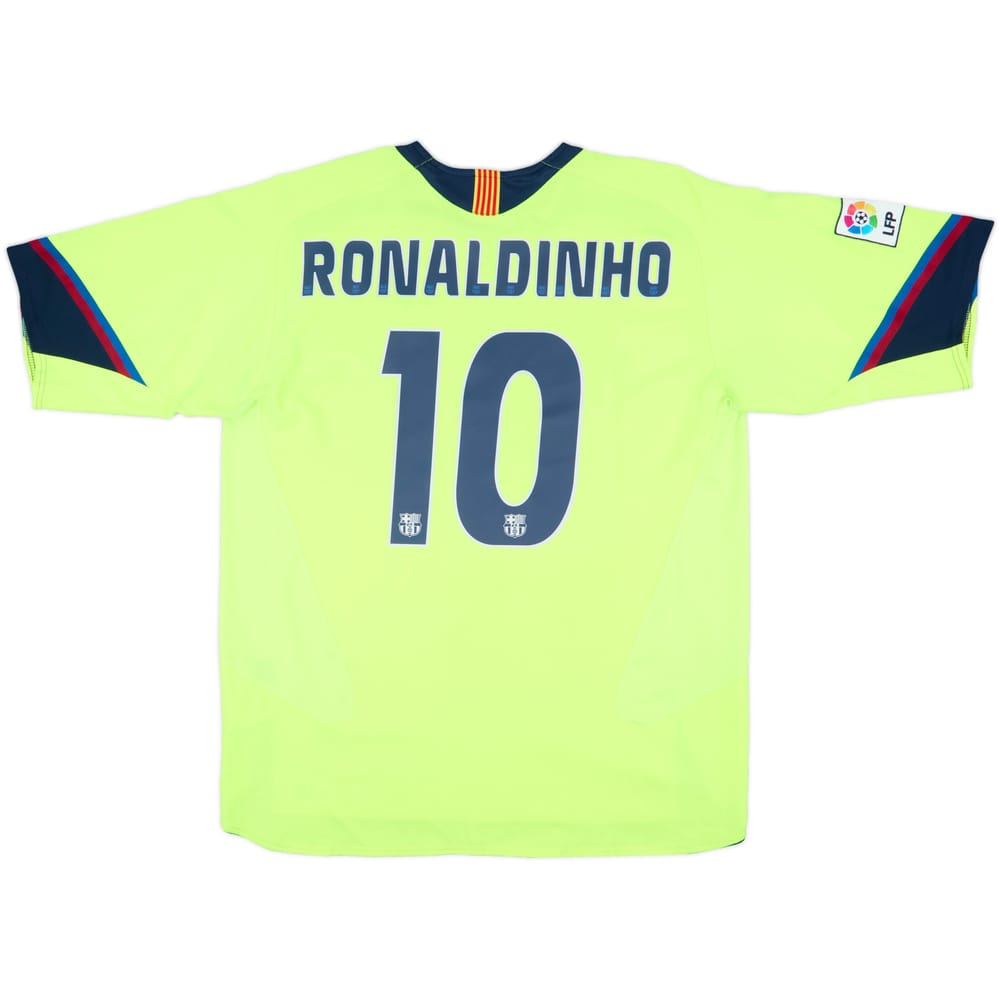 2005-06 Barcelona Away Shirt Ronaldinho #10 - 7/10 - (XL)