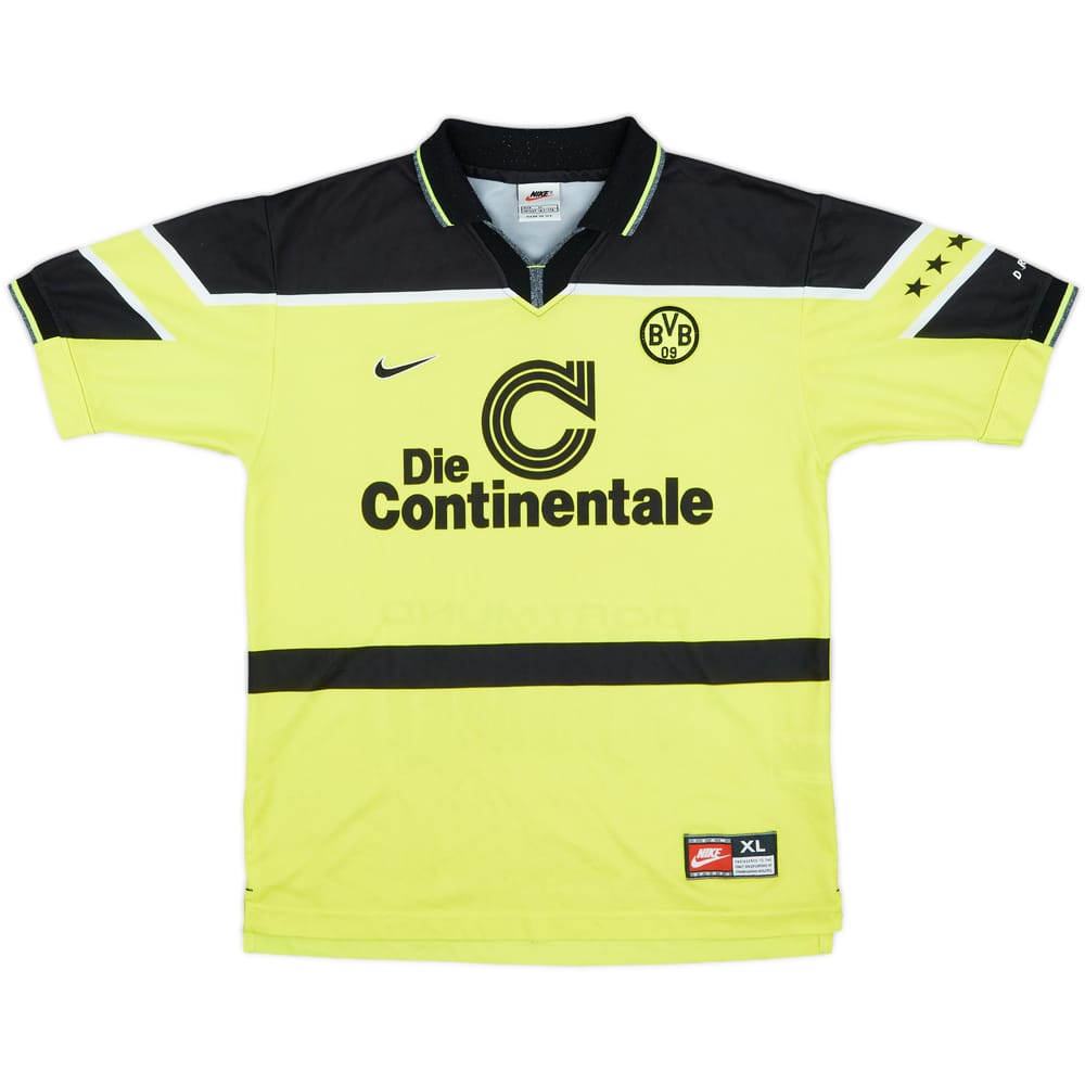 1997-98 Borussia Dortmund Home Shirt Bernd Schmacke #1 - 8/10 - (XL.Boys)