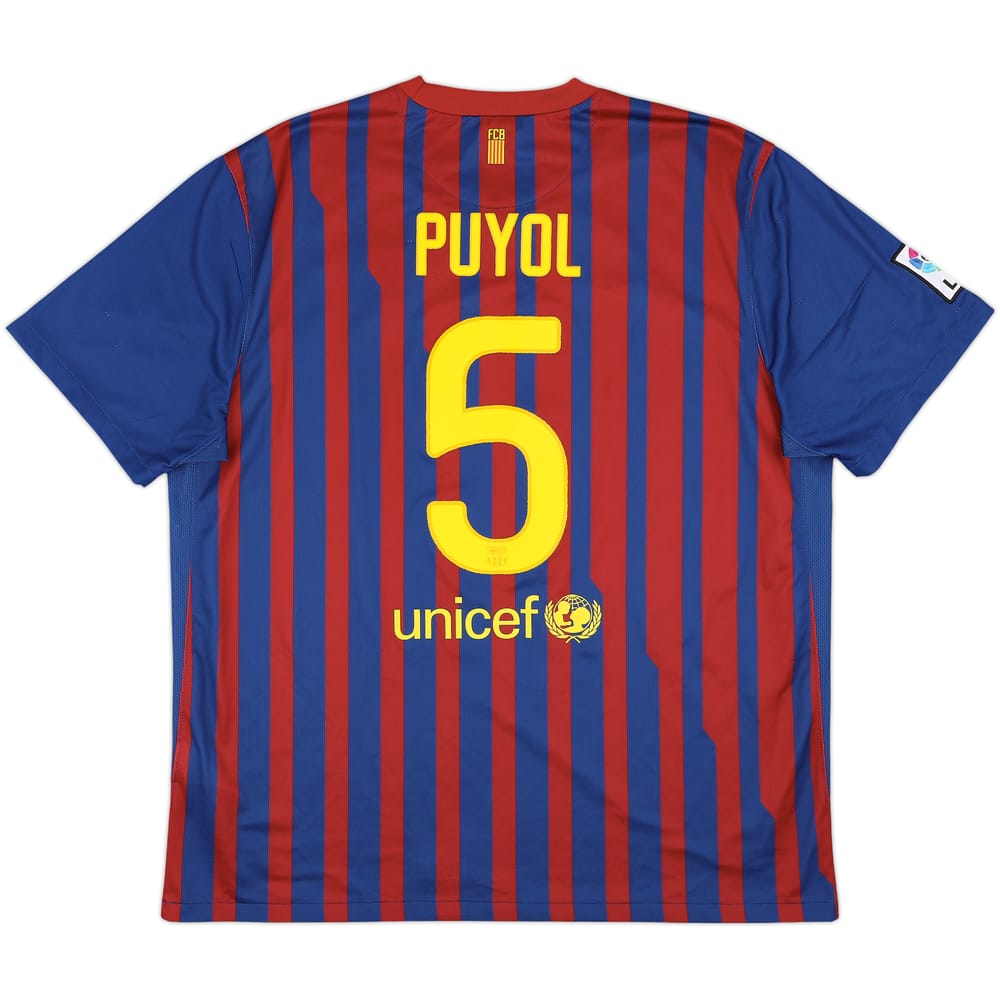 2011-12 Barcelona Home Shirt Puyol #5 - 7/10 - (XXL)