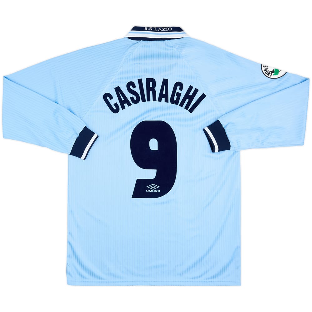 1997-98 Lazio Home L/S Shirt Casiraghi #9 - 9/10 - (L)