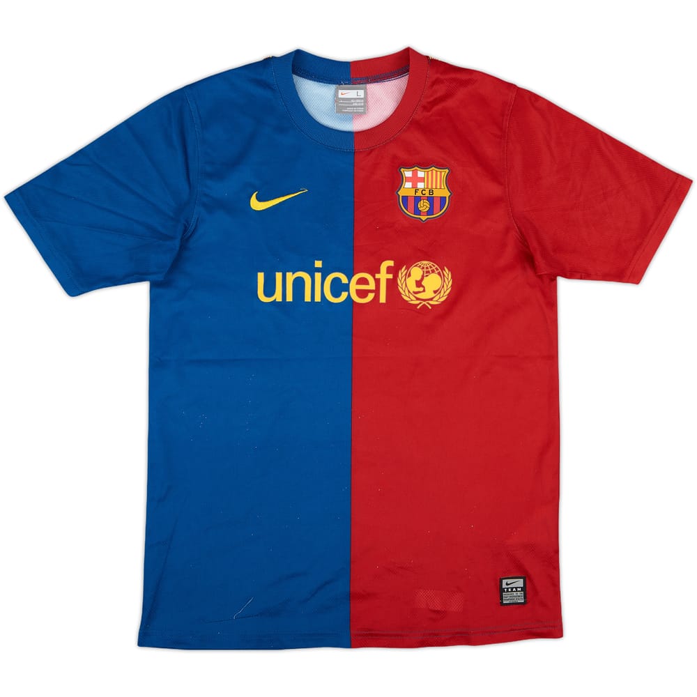 2008-09 Barcelona Basic Home Shirt - 7/10 - (L.Boys)
