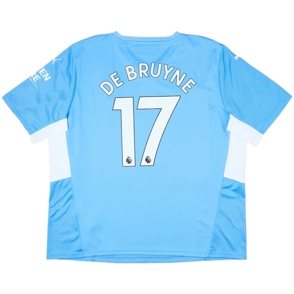 2021-22 Manchester City Home Shirt De Bruyne #17 - 9/10 - (XXL)