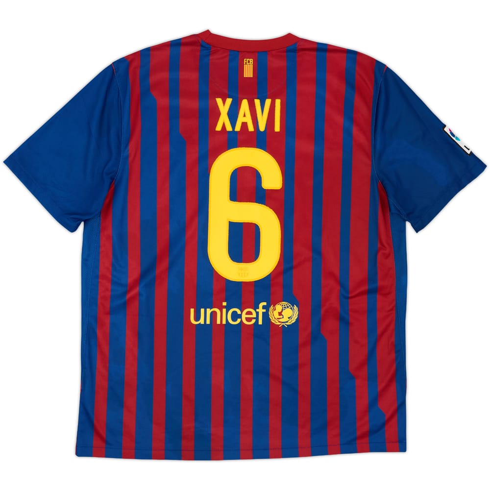 2011-12 Barcelona Home Shirt Xavi #6 - 7/10 - (XXL)