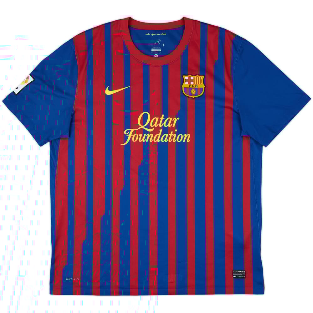 2011-12 Barcelona Signed Home Shirt - 7/10 - (XL)