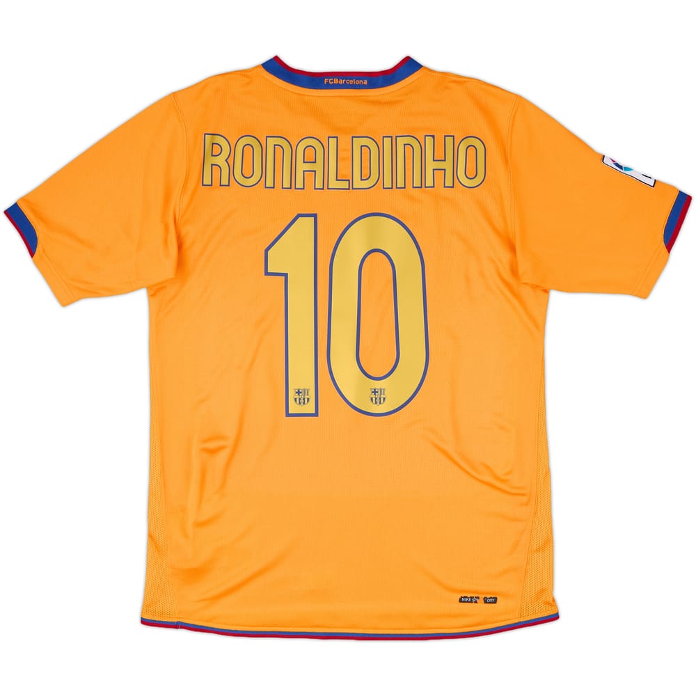 2006-08 Barcelona Away Shirt Ronaldinho #10 - 9/10 - (S)