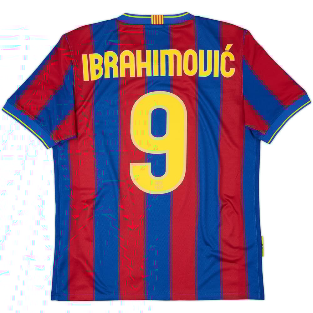 2009-10 Barcelona Home Shirt Ibrahimovic #9 - 6/10 - (S)