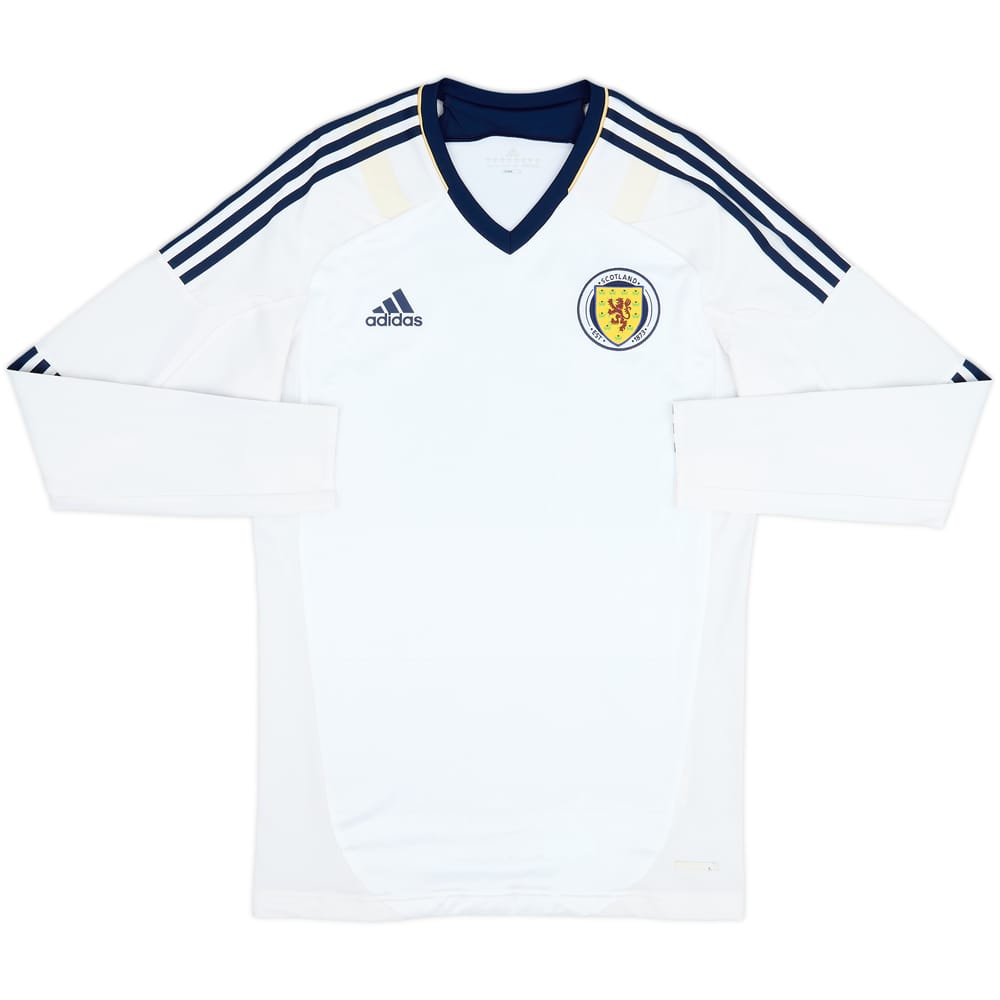 2012-14 Scotland Player Issue Techfit Away L/S Shirt - 5/10 - (XL)