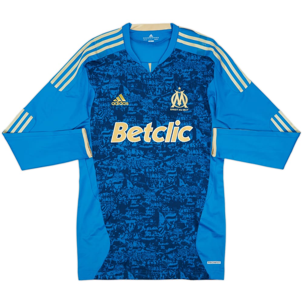 2011-12 Olympique Marseille Player Issue Techfit Away L/S Shirt - 6/10 - (XL)