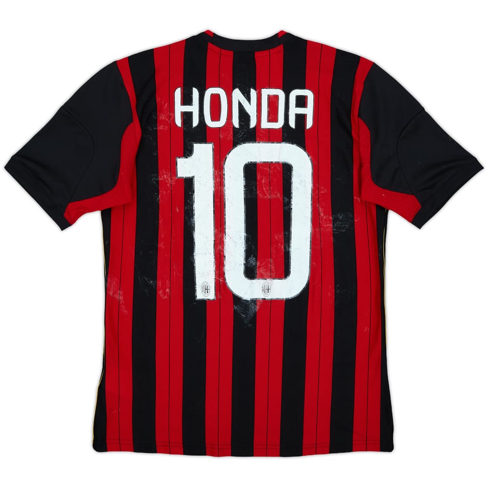 2013-14 AC Milan Home Shirt Honda #10 - 4/10 - (L.Boys)