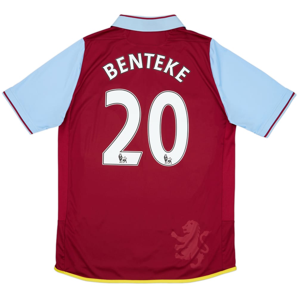 2012-13 Aston Villa Home Shirt Benteke #20 - 7/10 - (L)