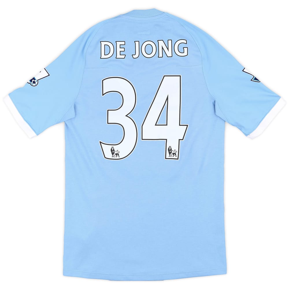 2010-11 Manchester City Home Shirt De Jong #34 - 8/10 - (S)