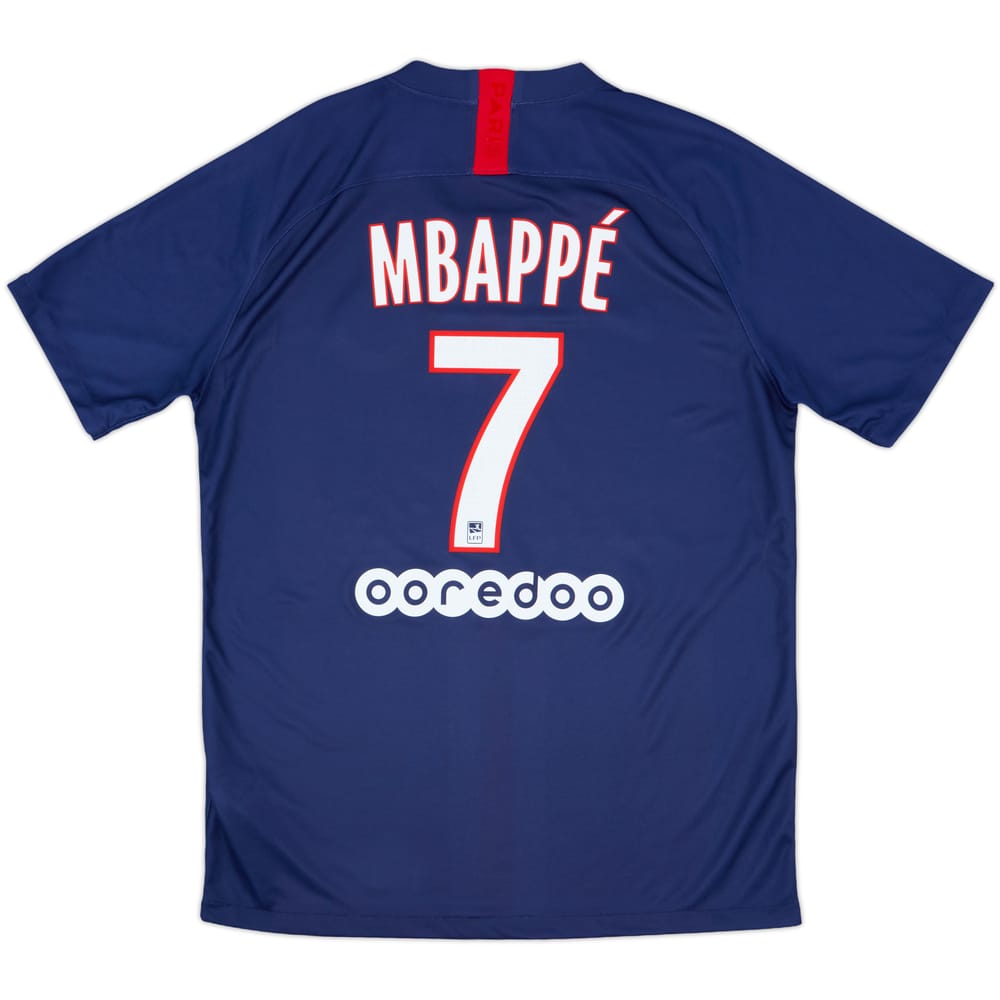 2019-20 Paris Saint-Germain Home Shirt Mbappe #7 - 8/10 - (L)