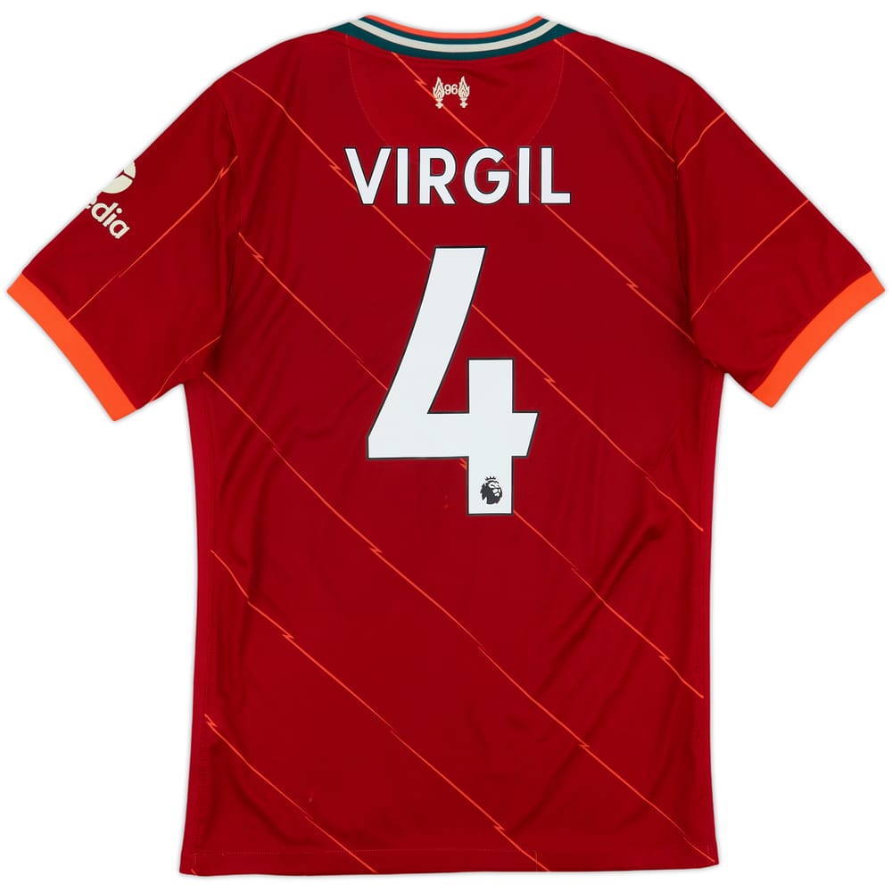 2021-22 Liverpool Home Shirt Virgil #4 - 5/10 - (S)