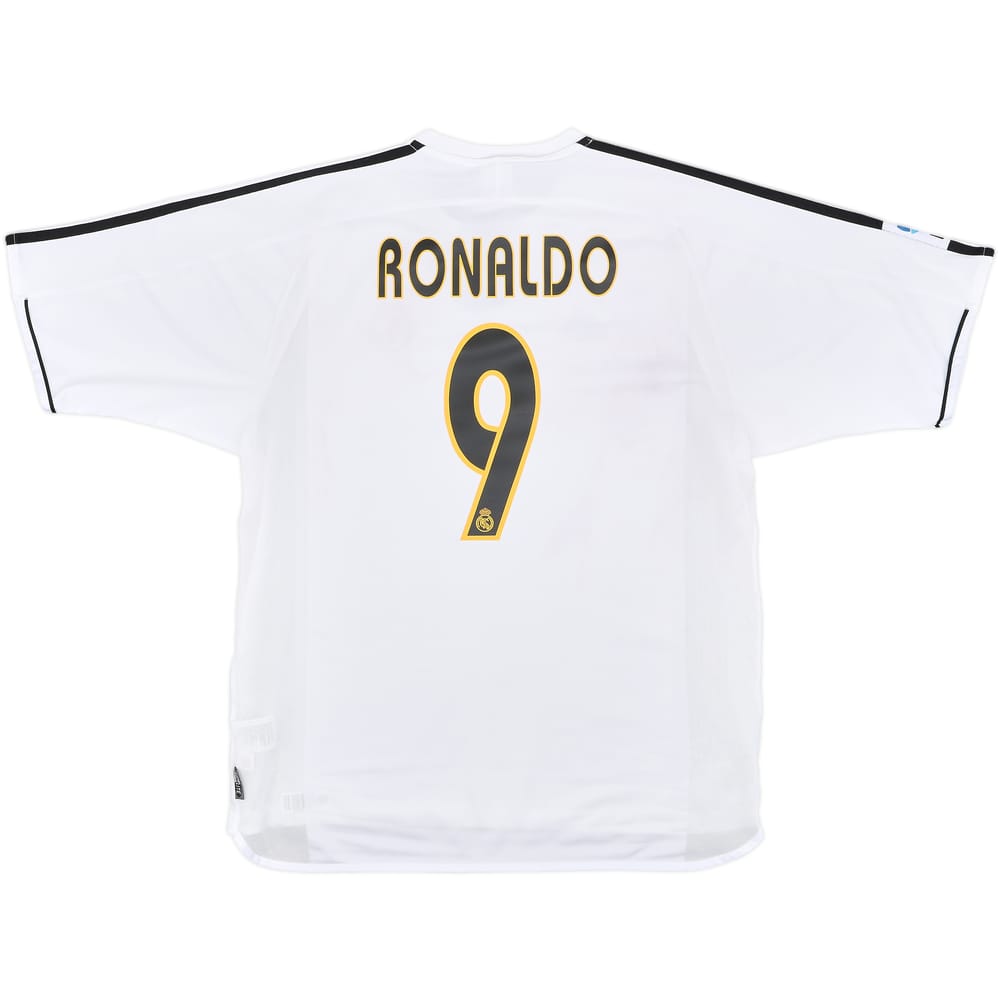 2003-04 Real Madrid Home Shirt Ronaldo #9 - 9/10 - (L)