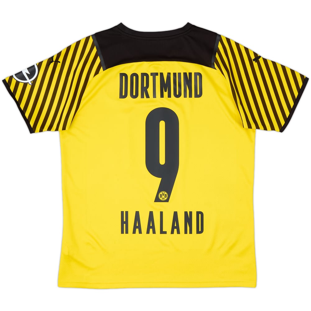 2021-22 Borussia Dortmund Home Shirt Haaland #9 - 7/10 - (M)